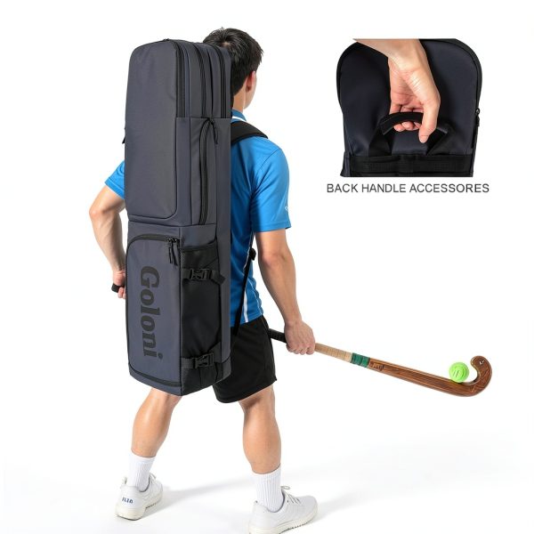 Goloni Lacrosse Bag Black 50L Field Hockey Equipment-5