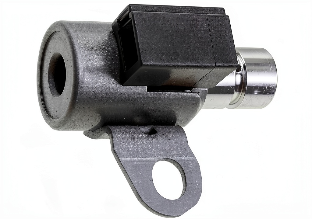 Beck Arnley kick down solenoid installed in a transmission assembly