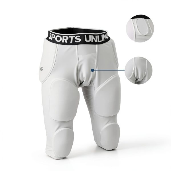 Sports Unlimited Football Girdle White Spandex-3