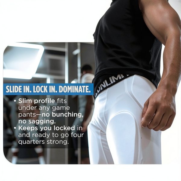 Sports Unlimited Football Girdle White Spandex-4