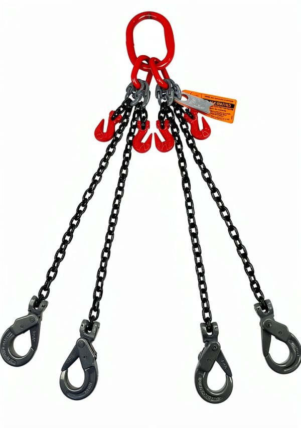 Advantage Rigging Chain Sling Quad Leg 3/8" x 5' Grade 80-0