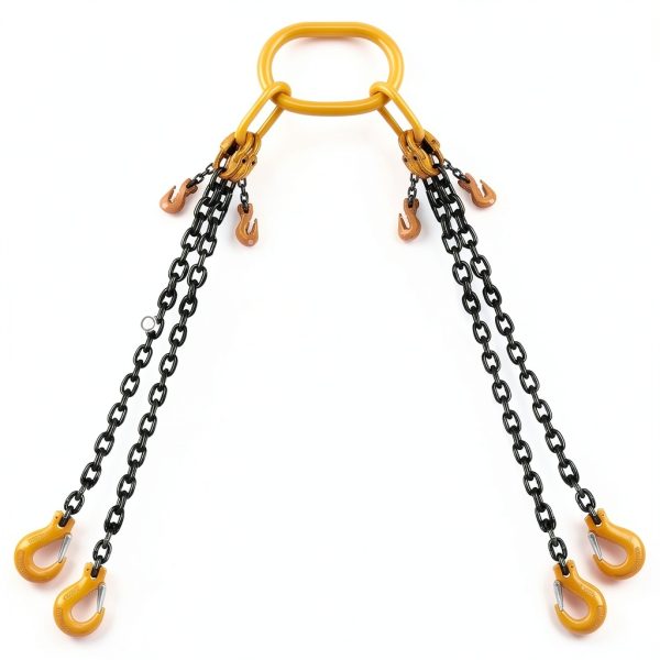 SALUINOKI 4 Chain Lifting Sling 5-16 inch x 10ft 11000lb with Gloves-1