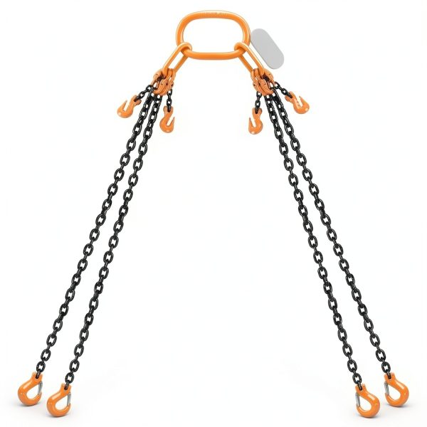 Lift Chain Sling 10Ft 4 Way x 1/4 inch 6600lbs 3 Ton for Chains-0