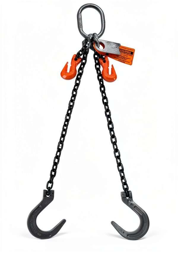 Chain Sling Advantage Rigging 3/8" x 6' Double Leg with Foundry Hook-0
