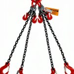 Chain Sling Advantage Rigging 3/8" x 6' Quad Leg with Hooks Adjusters-0