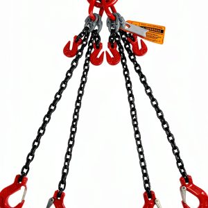 Chain Sling Advantage Rigging 3/8" x 6' Quad Leg with Hooks Adjusters-0