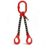 9/32" Grade 80 Chain Sling Double Leg 2 FT with Latch Hook and Generic-0