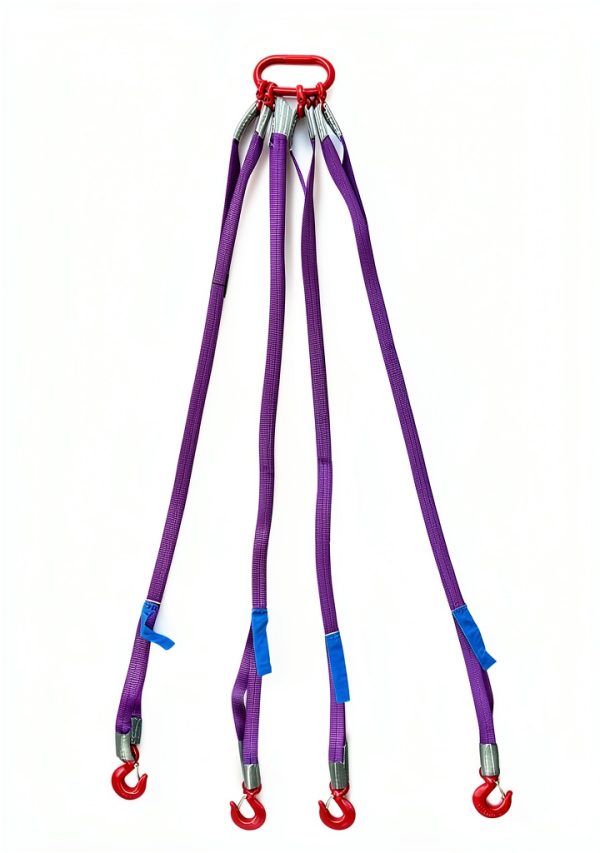 Chain Sling QWORK 5Ft 4-Leg Grab Hook Adjuster 6600lb G80 Alloy Steel-5