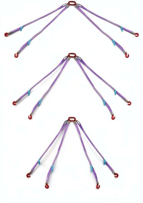Chain Sling QWORK 5Ft 4-Leg Grab Hook Adjuster 6600lb G80 Alloy Steel-4