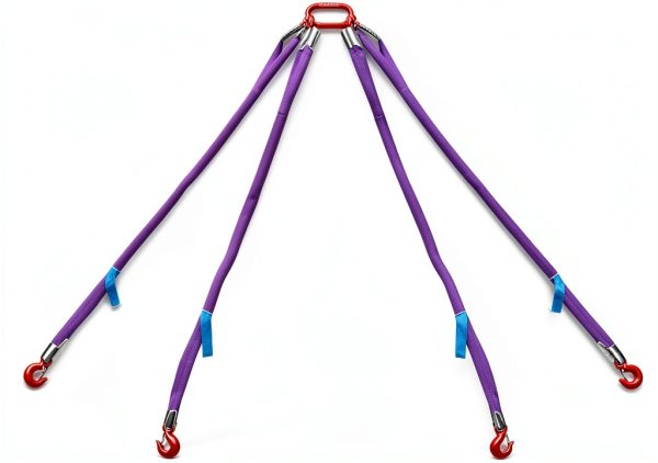 Chain Sling QWORK 5Ft 4-Leg Grab Hook Adjuster 6600lb G80 Alloy Steel-7
