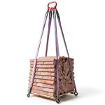 Chain Sling Nuanchu 5ft 2T Lifting Strap with 4 Corner Grab Hooks-0