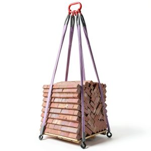 Chain Sling Nuanchu 5ft 2T Lifting Strap with 4 Corner Grab Hooks-0
