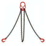 5/16 Inch x 10 Ft Lifting Chains with Adjuster Hooks, Chain Slings for Dual Leg Chain Maximum Load 7000lbs, Heavy Duty Industrial Grab Chain Hook for Cranes, Truck Towing-0