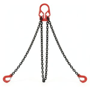 5/16 Inch x 10 Ft Lifting Chains with Adjuster Hooks, Chain Slings for Dual Leg Chain Maximum Load 7000lbs, Heavy Duty Industrial Grab Chain Hook for Cranes, Truck Towing-0