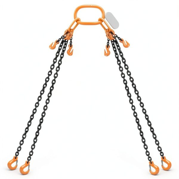 Lift Chain Sling with Hooks 10Ft 4 Way 5/16" 11000lb 5 Ton SALUINOKI-0
